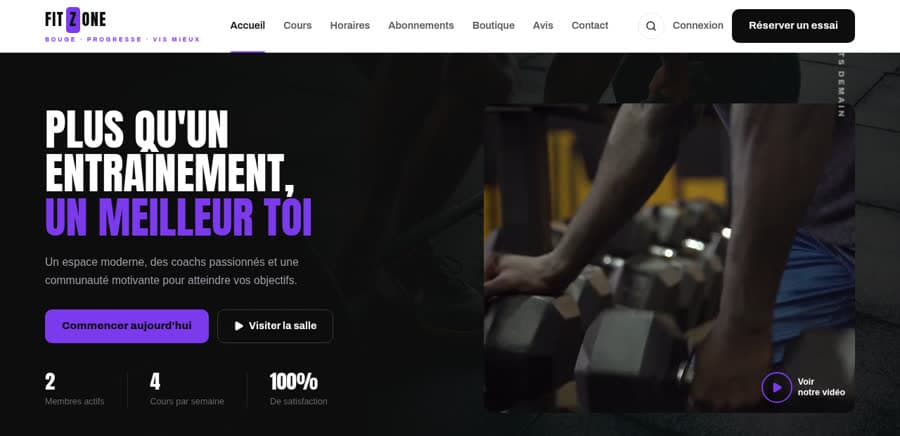 Aperçu du design FitZone